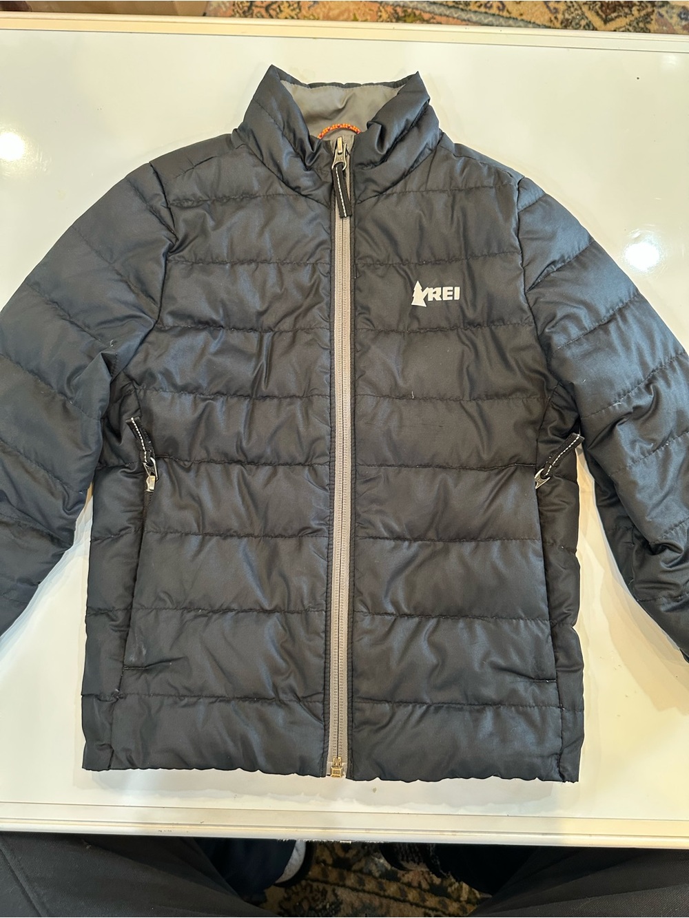 REI Co-op Kids 650 Down Puffer Jacket XXS 4-5 Black Lightweight Packable
